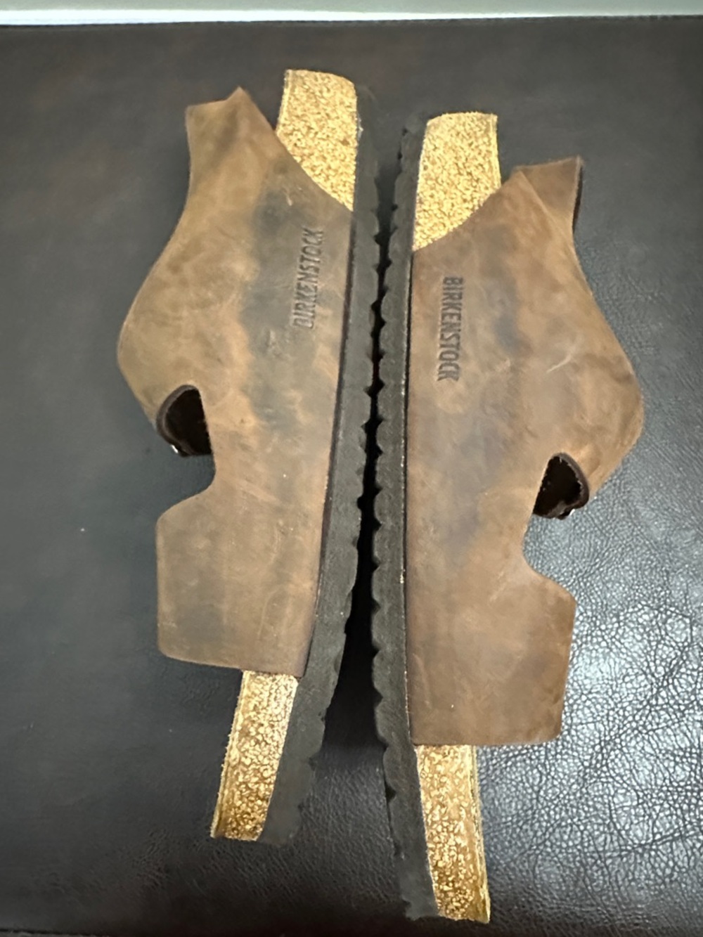 Sz43 New Men’s Birkenstock Havana Milano Oiled Leather Sandals - Picture 12 of 14